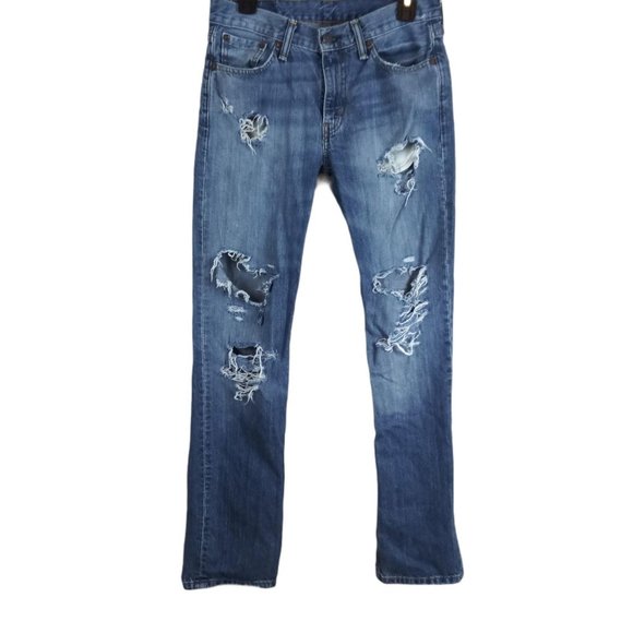 Levi's Men's 514 Destroyed Boot Cut Jeans 30x32